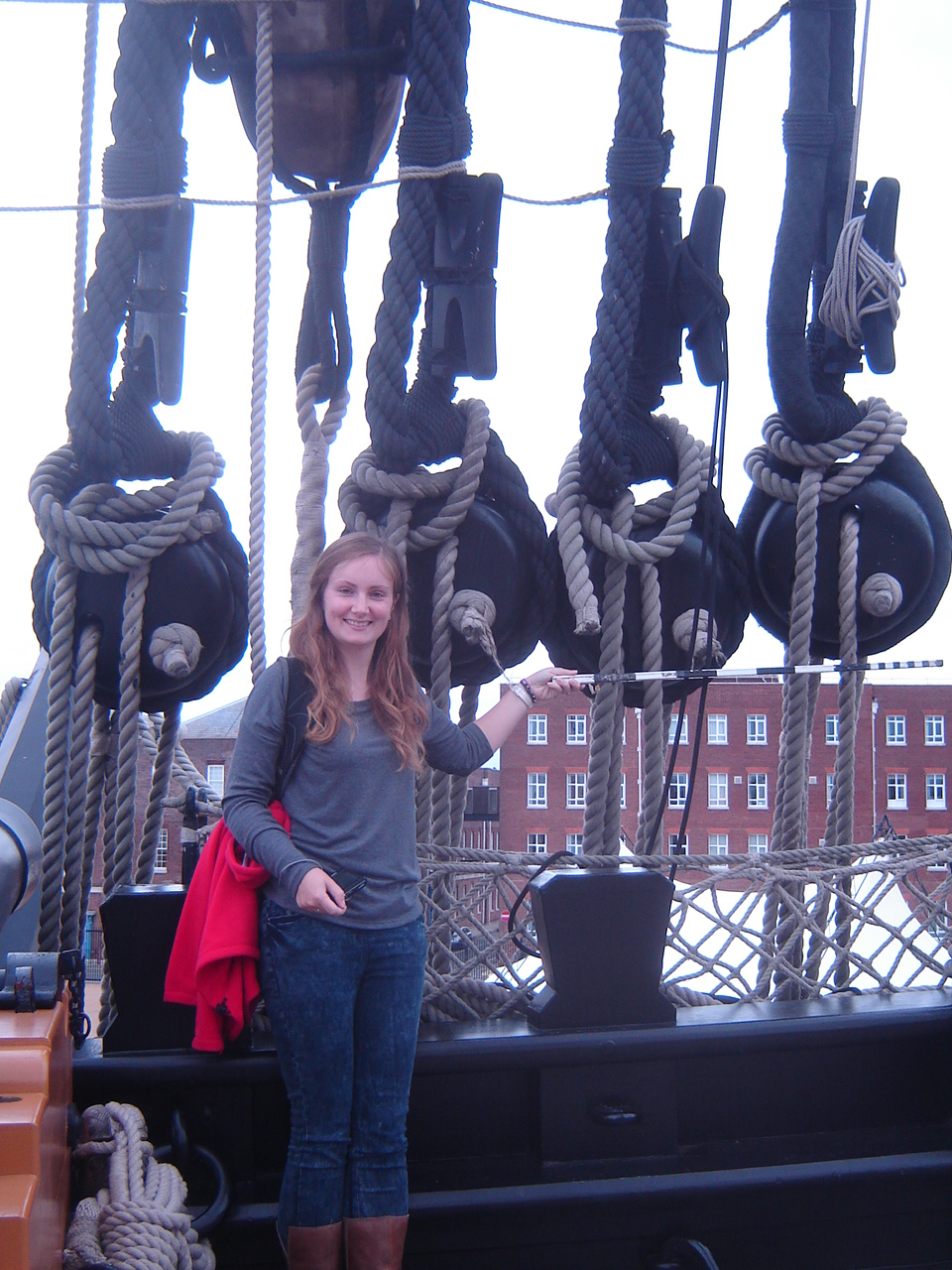 Rachel on the Fore'deck